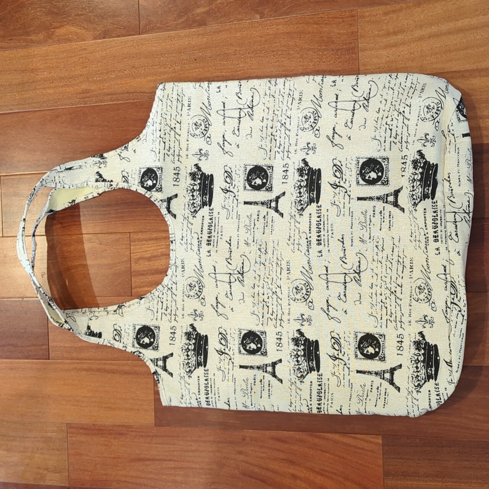 Parisian Print Large Laundry or Storage Bag With Handles